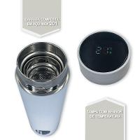 Garrafa Isotérmica Em Aço Inox 500ml Com Led - Branco - 4