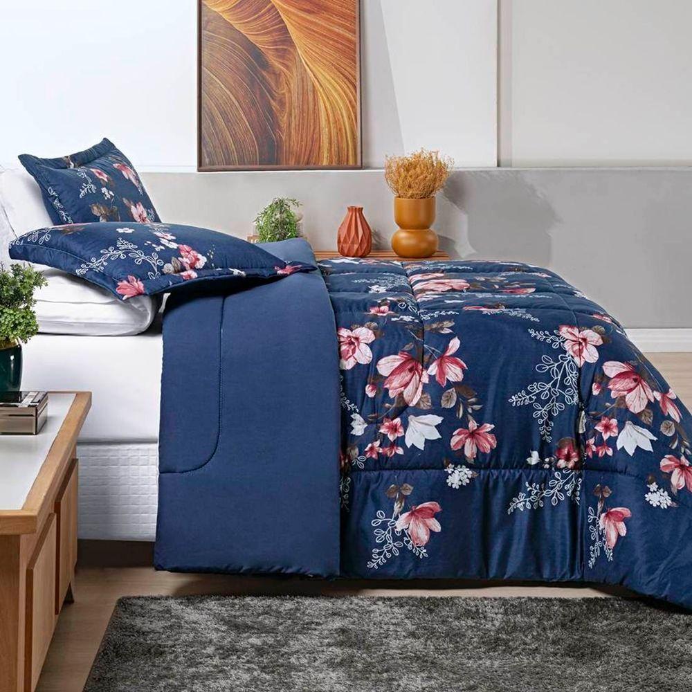 Edredom King Dupla Face Avere 200 Fios Estampado 3 Peças - Encantada - 2