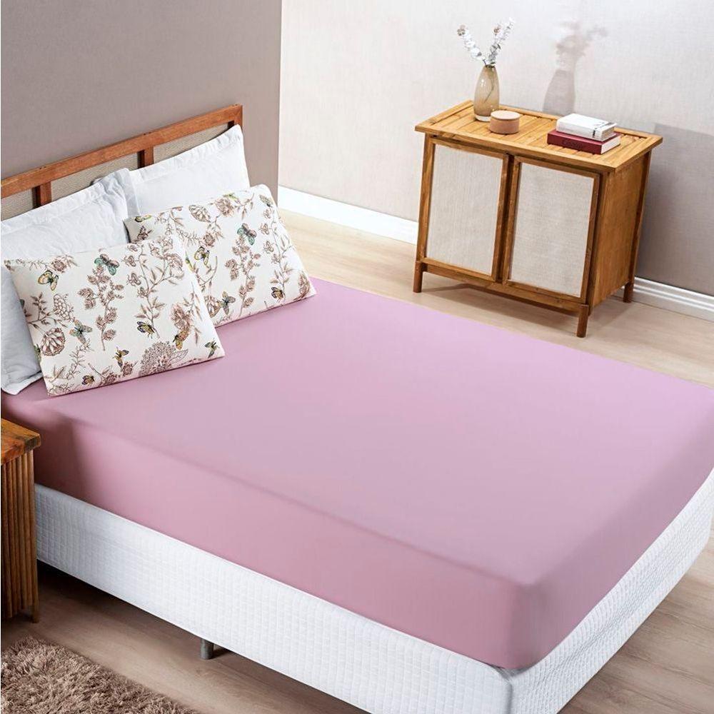 Jogo De Lençol Casal Padrão Quality Malha 100% Algodão 3 Peças - Butterfly - 1