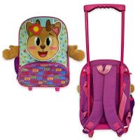 Mochila Infantil Escolar Rena Rodinha Rosa - 1