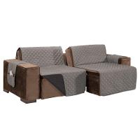 Protetor De Sofá Retrátil Dupla Face Microfibra 2,20m - Cinza-preto - 1