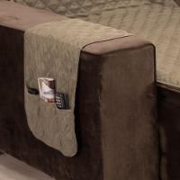 Protetor De Sofá Retrátil Dupla Face Microfibra 2,20m - Caqui-palha - 2