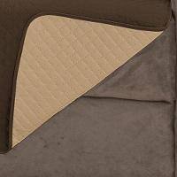 Protetor De Sofá Impermeável Dupla Face 2 Lugares King Microfibra - Tabaco/caqui - 3