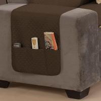 Protetor De Sofá Impermeável Dupla Face 2 Lugares King Microfibra - Tabaco/caqui