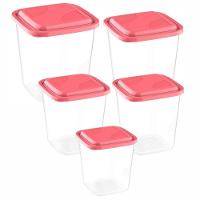 Kit Porta Mantimentos Com 5 Peças Uninjet - Vermelho - 1