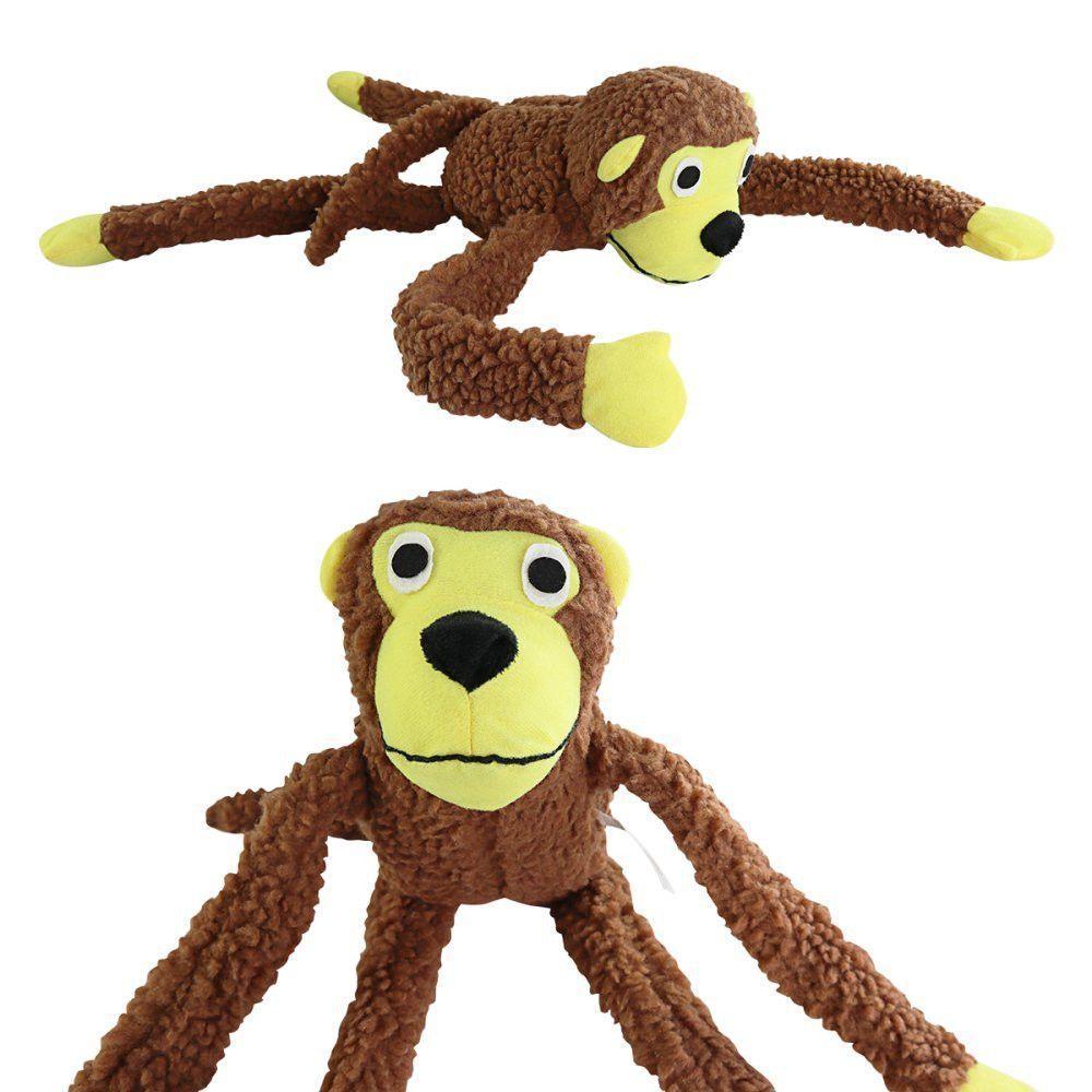 Macaco Mordedor Com Apito De Brinquedo Para Pet Grande - 4