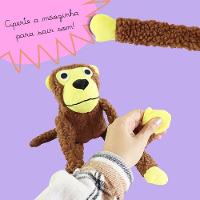 Macaco Mordedor Com Apito De Brinquedo Para Pet Grande - 8