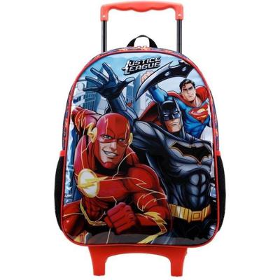 Mochila Rodinha Infantil Menino Escolar Liga Da Justiça Flash Batman Superman Xeryus 11840