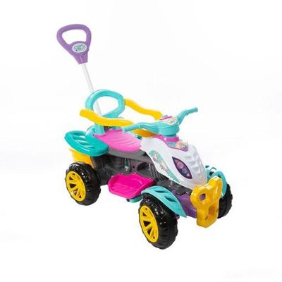 Carrinho De Passeio Infantil Quadriciclo Haste Pedal Menina.