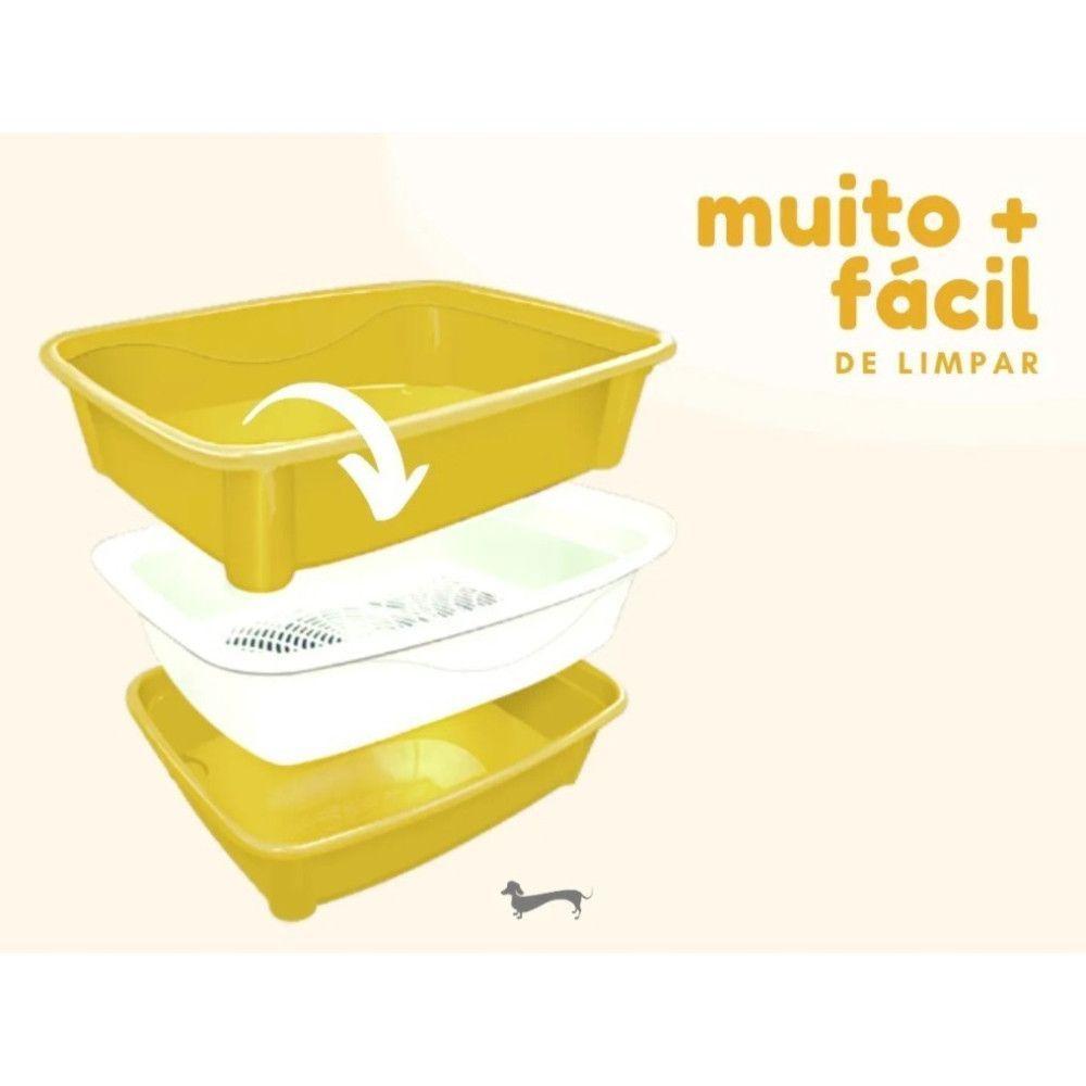 Conjunto De Bandejas Para Caixa De Areia De Gatos - 3 Peças Cor:azul - 6