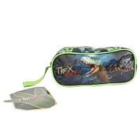 Estojo Escolar Infantil Com 2 Compartimentos Com 3 Modelos Modelo:dinossauro T-rex - 1