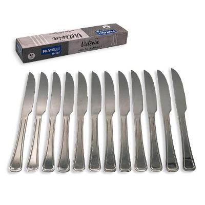Kit De Facas De Churrasco Em Aço Inox 12 Peças