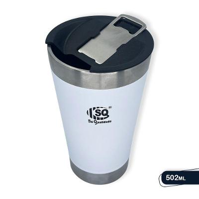 Lançamento Copo Térmico Cerveja Abridor 500ml - Branco