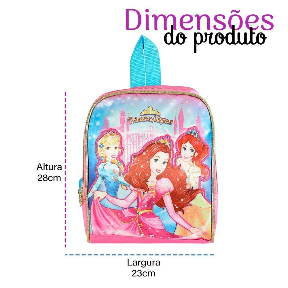 Lancheira Térmica Escolar De Alças Com 3 Modelos Diferentes Modelo:princesas Mágicas - 3
