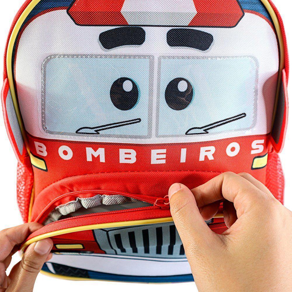 Mochila Escolar Infantil Com Alça De Bombeiro Ou Polícia Modelo:bombeiro - 2