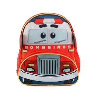 Mochila Escolar Infantil Com Alça De Bombeiro Ou Polícia Modelo:bombeiro - 1
