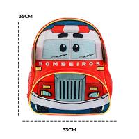 Mochila Escolar Infantil Com Alça De Bombeiro Ou Polícia Modelo:bombeiro - 5