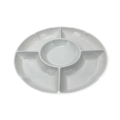 Petisqueira Redonda 5 Divisórias Churrasco Queijo Ou Doce Tamanho:30 Cm