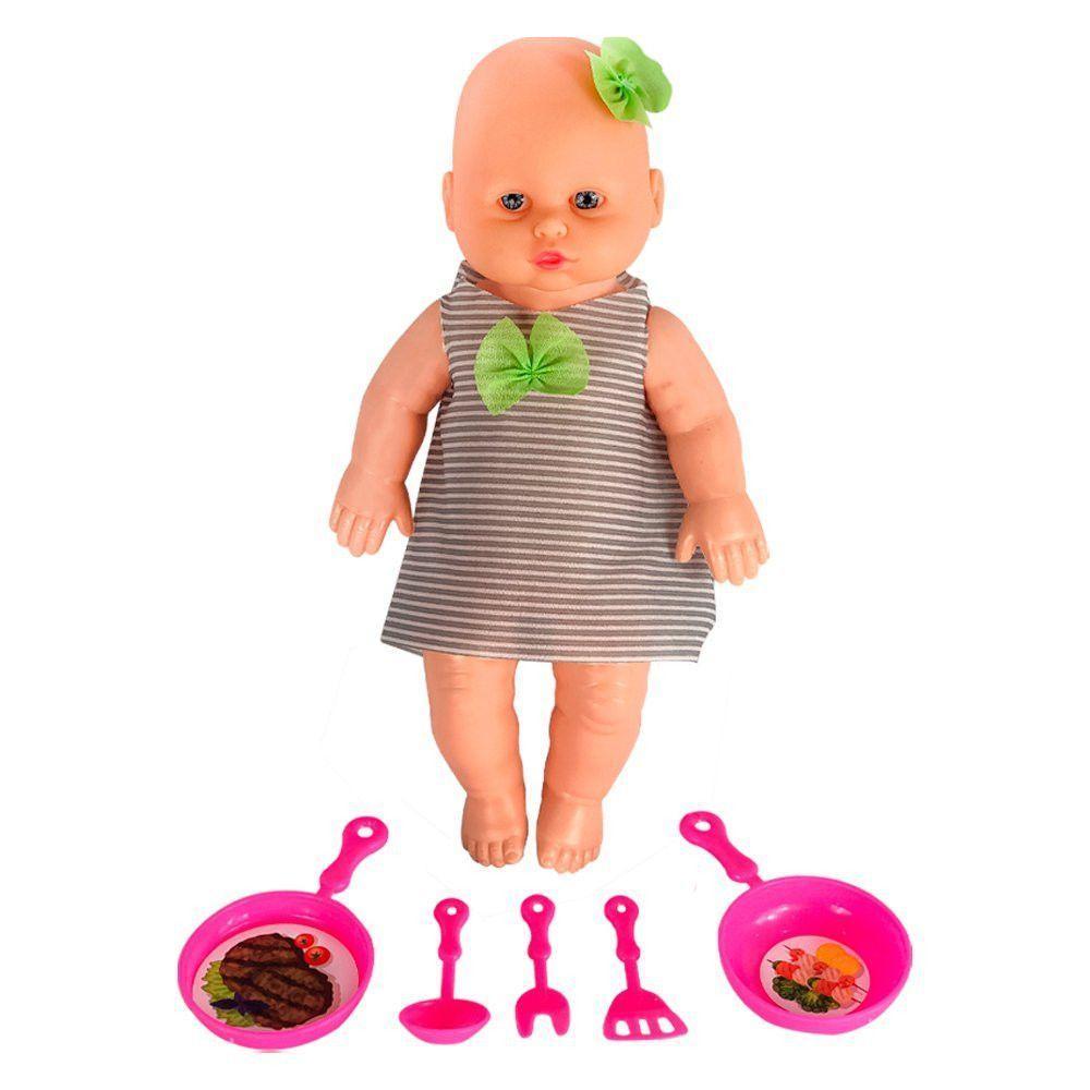 Boneca Babidu Papinha Com Acessórios De Cozinha - 1