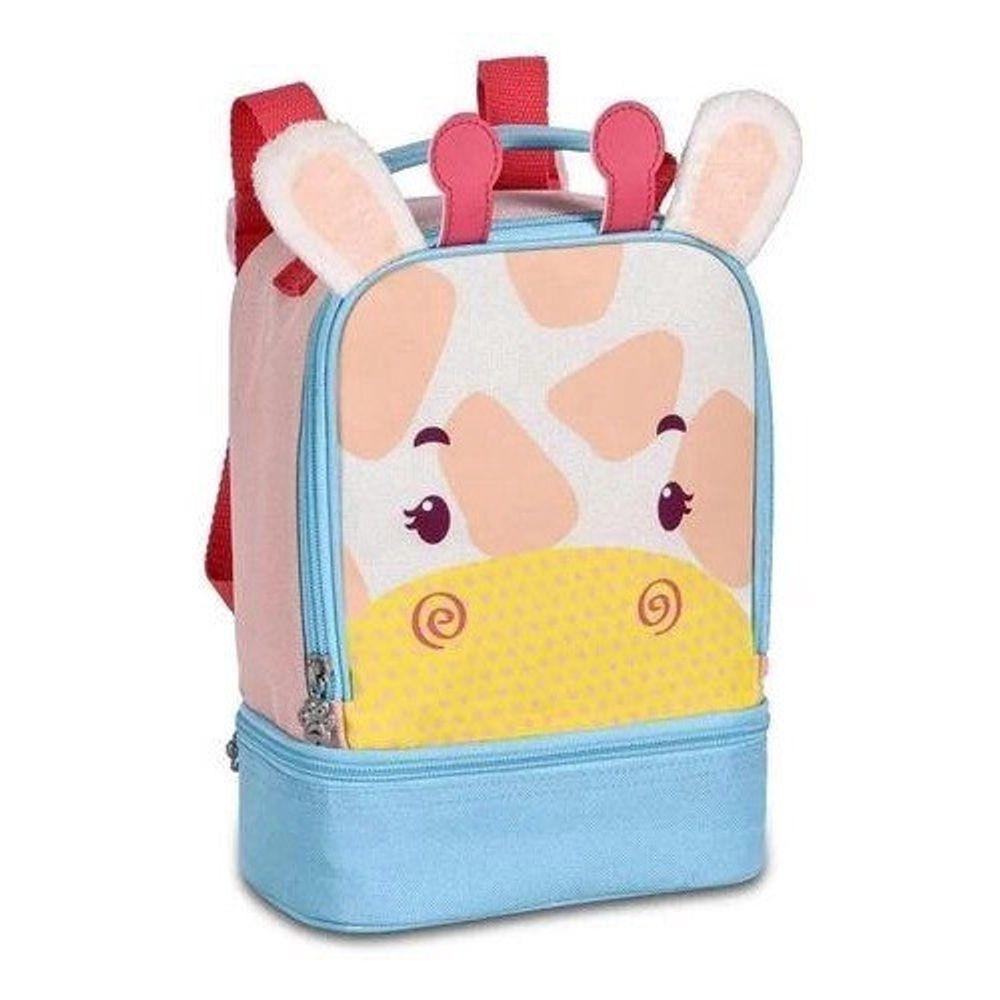 Lancheira Térmica Infantil Escolar Passeio Costas Girafa - 1