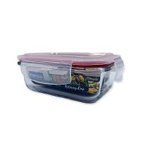 Pote De Vidro Hermético Marmita Tampa Plástico 370ml C Trava - 1