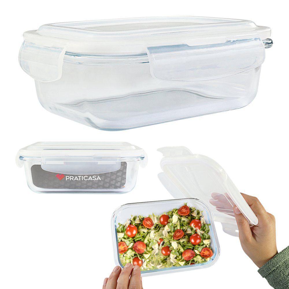 Pote Vidro Hermético Marmita Mantimentos Tampa 640ml - 1