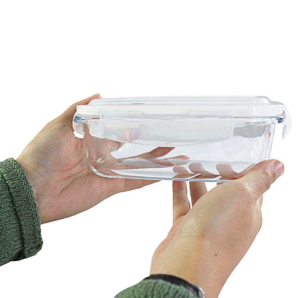 Pote Vidro Hermético Marmita Mantimentos Tampa 640ml - 5