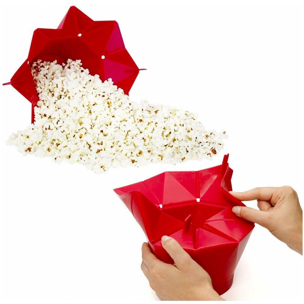 Balde Pipoca Pipoqueira Silicone Para Micro-ondas Sem óleo - 4