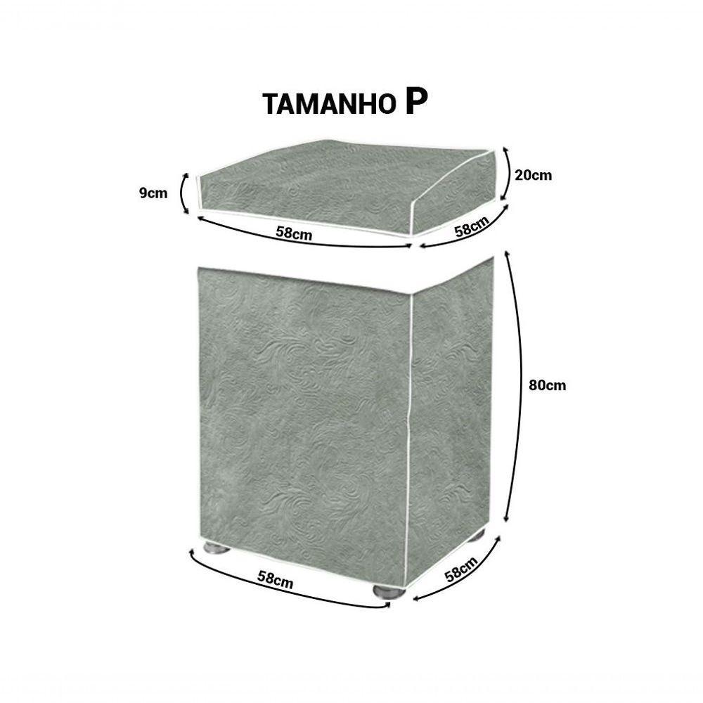 Capa Protetora Para Máquina De Lavar P - Estilo E Proteção Cor:jeans - 3
