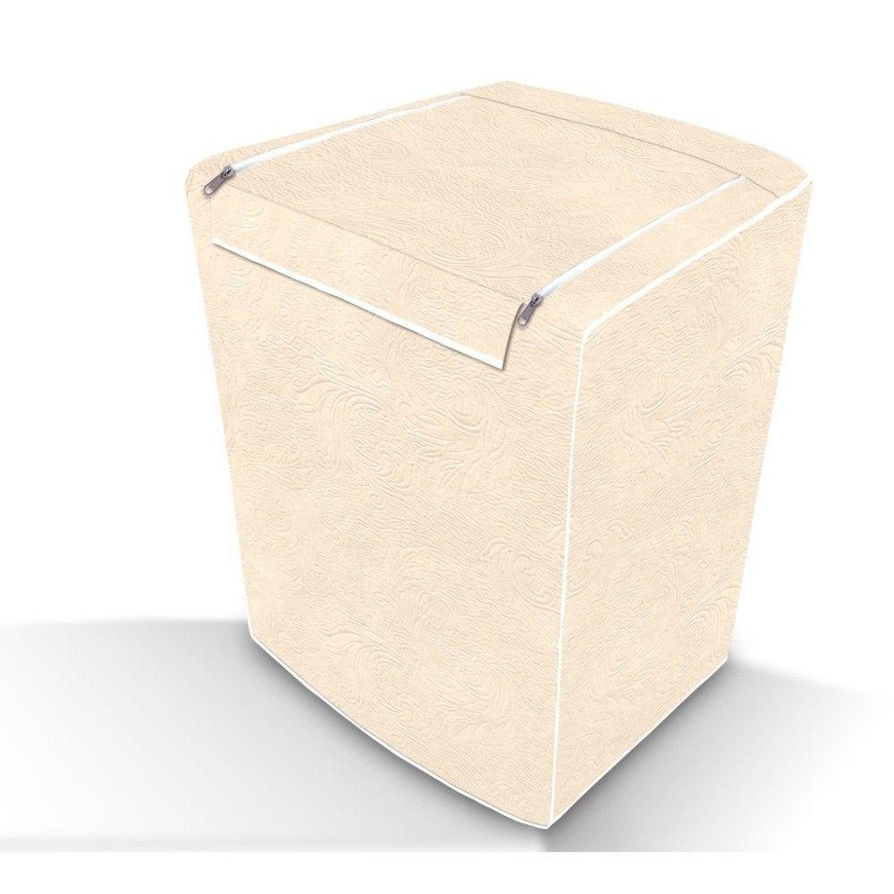 Capa De Máquina De Lavar Abertura Superior Com Zíper Bege M - 1