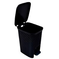 Lixeira Preta Ou Cinza 7l Com Pedal Para Banheiro Cor:preta - 1