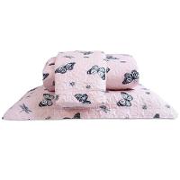 Cobre Leito Queen Bouti Basic Estampado 180 Fios 3 Peças - Mariposa - 1