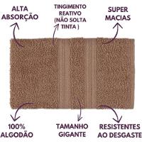 Jogo De Toalhas Gigante Itália Soft 2 Banhão + 2 Rosto + 2 Tapete Luxo 100% Algodão Camurça - 6