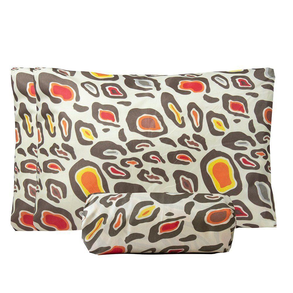 Jogo De Lençol Queen Bouti Basic Estampado 180 Fios 3 Peças - Maxi Onça - 1