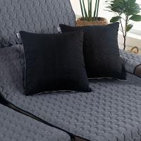 Protetor De Sofá Retrátil Shield Dupla Face 2,20m + Capas De Almofadas - Cinza-preto - 3