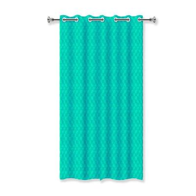 Cortina De Box 3d Azul Tiffany C- Ilhos