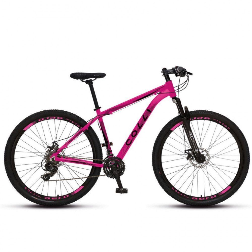Bicicleta Colli Aro 29 Atalanta Alumínio Freio A Disco Cambio Traseiro Rosa Neon - 1