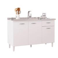 Balcão Poquema Para Cuba 3 Portas 1 Gaveta Branco - 4