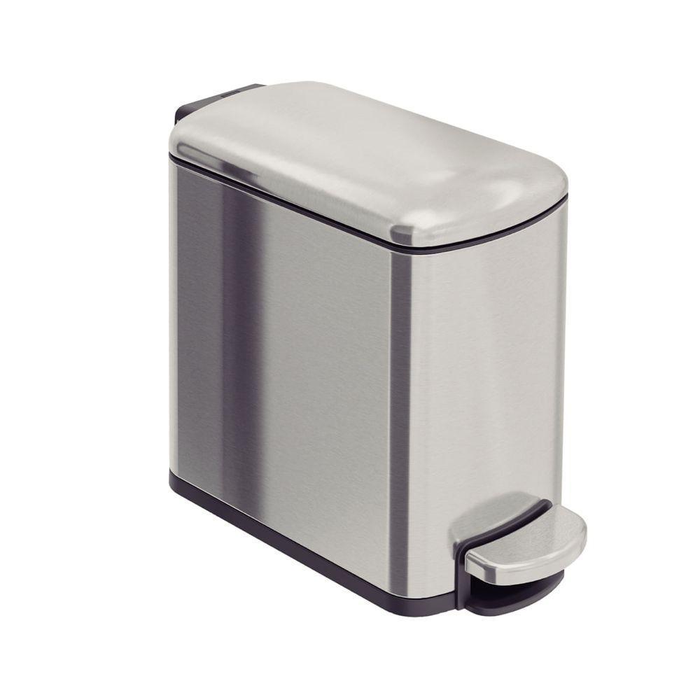 Lixeira Tramontina 6 Litros Tipo D Slim Em Aço Inox Scotch Brite - 1