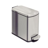 Lixeira Tramontina 6 Litros Tipo D Slim Em Aço Inox Scotch Brite - 1