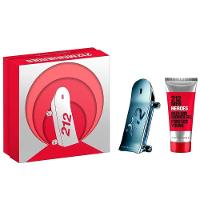 Kit Perfume 212 Heroes Edt Carolina Herrera Masculino 90ml + Gel De Banho 100ml - 1