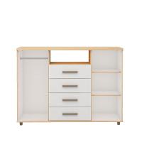 Comoda Berlim 2 Portas 4 Gavetas Freijo- Off White - 3