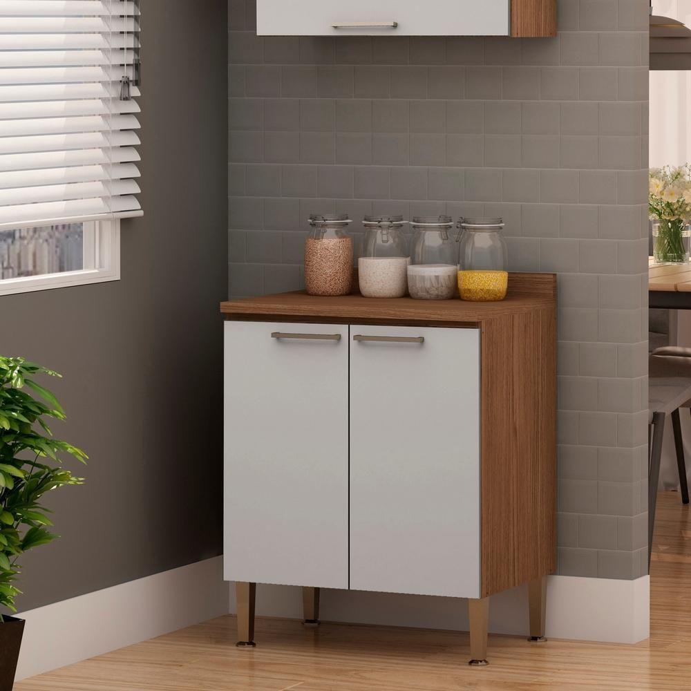 Balcao 700 Conecta 2 Portas Com Tampo Ebano - Fendi - 2