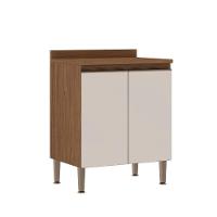 Balcao 700 Conecta 2 Portas Com Tampo Ebano - Off White - 1