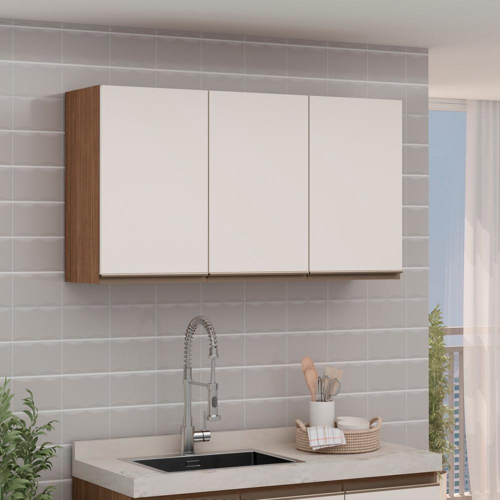 Aereo 1200 Conecta 3 Portas Ebano - Off White - 2