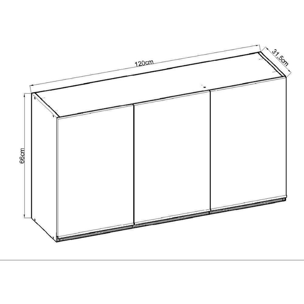 Aereo 1200 Conecta 3 Portas Ebano - Off White - 4