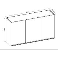 Aereo 1200 Conecta 3 Portas Ebano - Off White