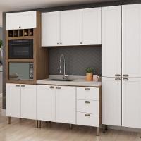 Aereo 1200 Conecta 3 Portas Ebano Frente Provencal Branco - 3