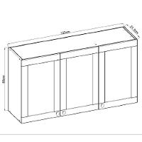 Aereo 1200 Conecta 3 Portas Ebano Frente Provencal Branco