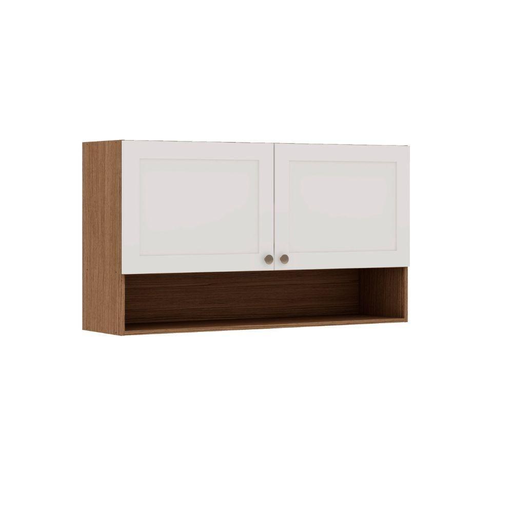 Aereo 1200 Conecta 2 Portas Ebano Frente Provencal Branco - 1